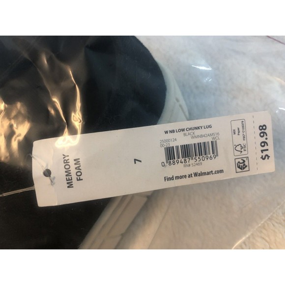 🌻3for$25 No Boundaries Low Chunky Lug Sneakers Wmns Sz 7 Black Fashion Slip-Ons - Picture 3 of 10